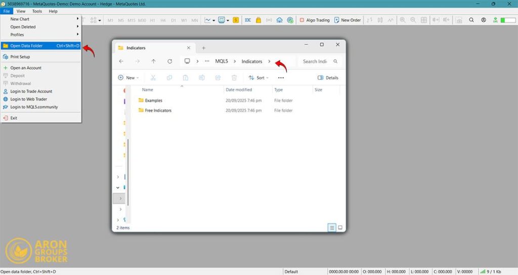 اضافه کردن به متاتریدر 5