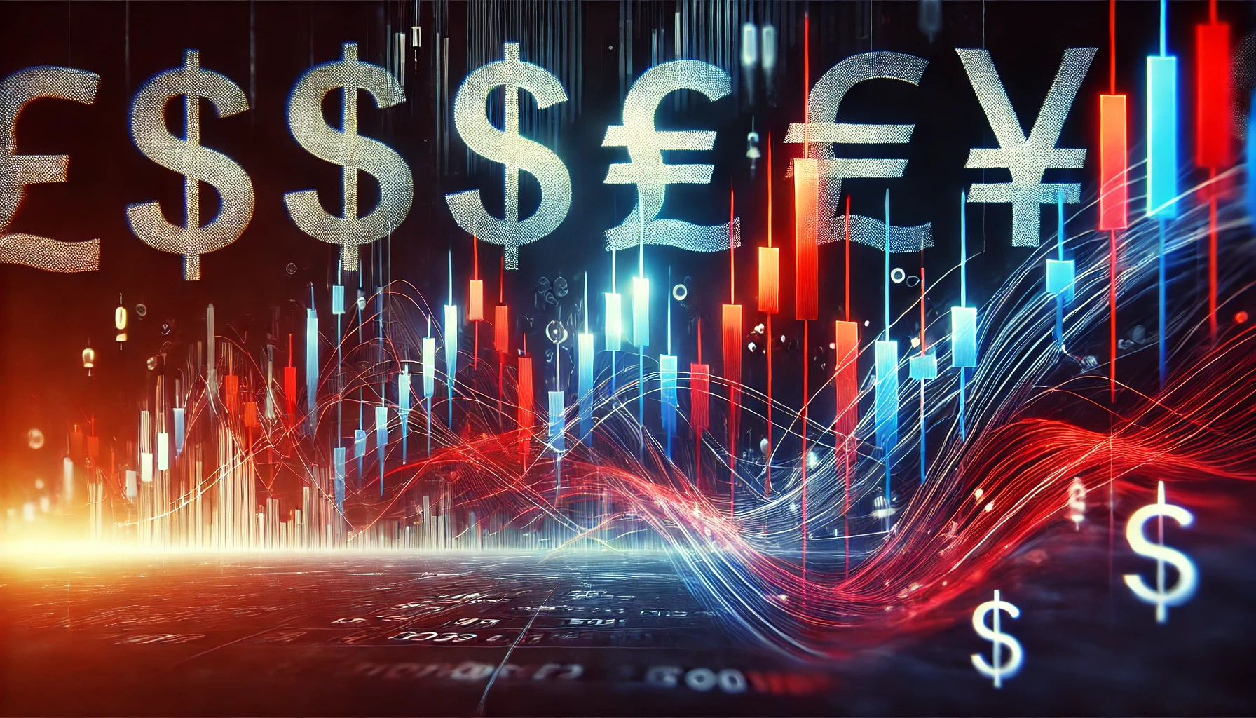 A dynamic and illustrative image representing volatility in the Forex market