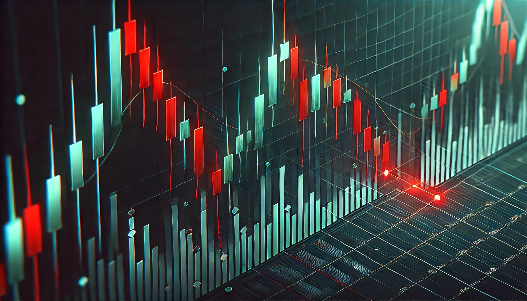 The chart illustrates a downtrend