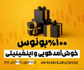 بونوس خوش آمد گوئی  و اینفینیتی 100 %