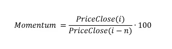 فرمول محاسبه مومنتوم