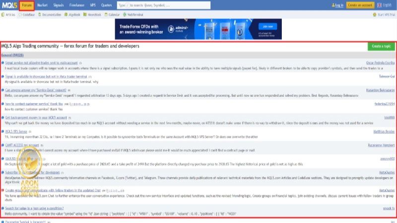 فوروم در mql5