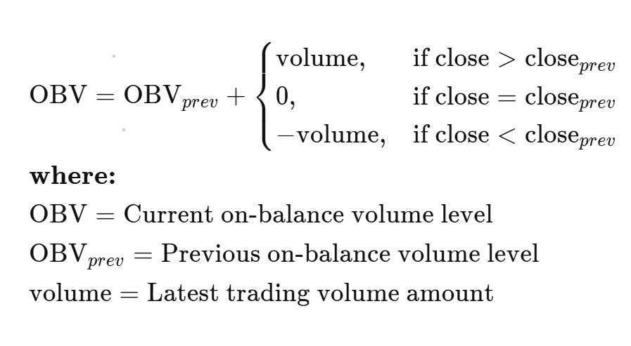 فرمول اندیکاتور حجم تعادل OBV