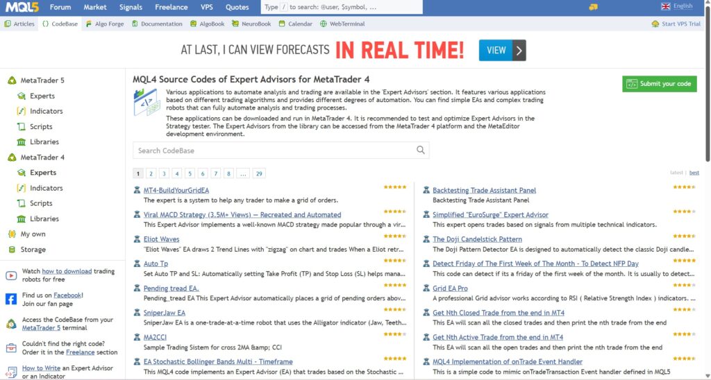 backtest expert advisor mt4