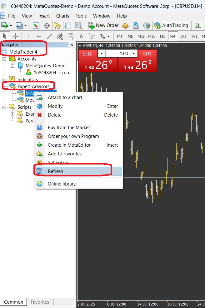 auto trading در متاتریدر