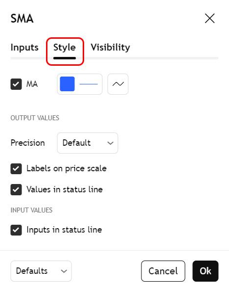 آموزش گام‌به‌گام تنظیم و شخصی‌سازی مووینگ اوریج در تریدینگ‌ ویو