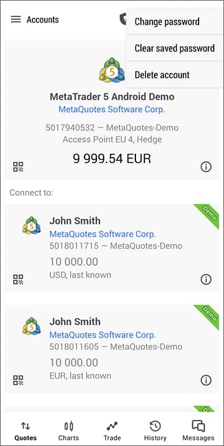 بازیابی رمز عبور متاتریدر