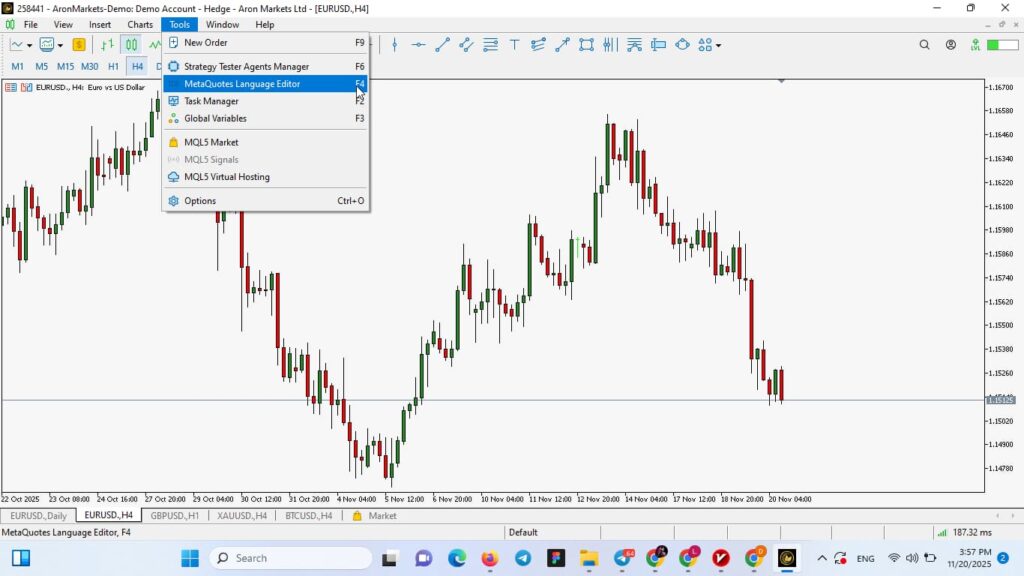 زبان برنامه نویسی متاتریدر