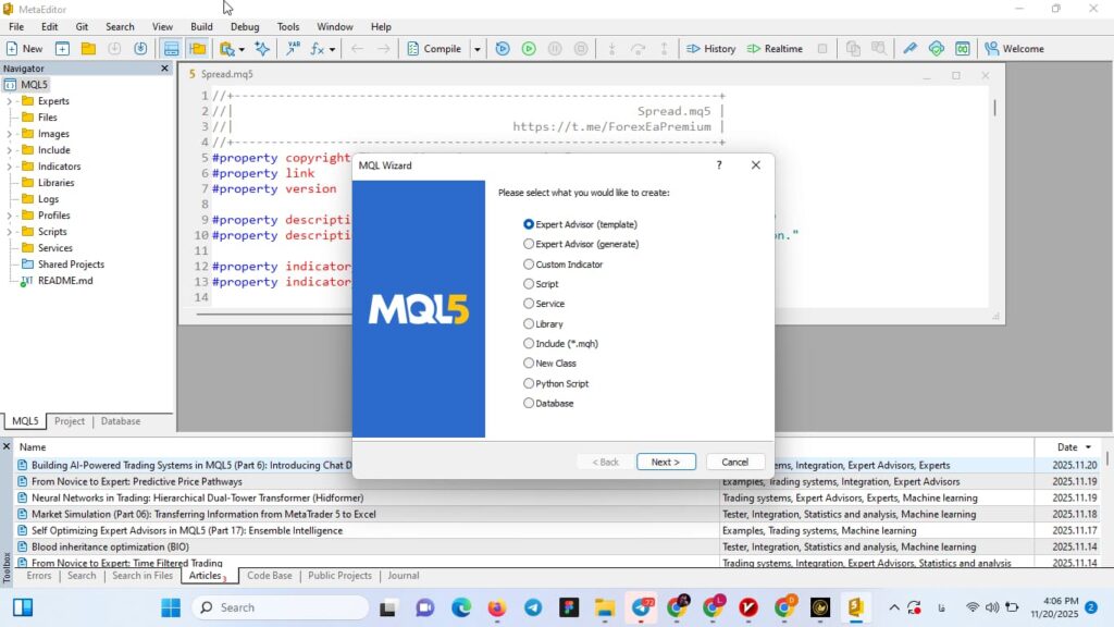 زبان برنامه نویسی متاتریدر