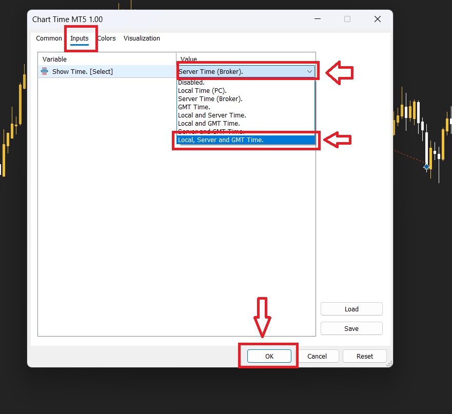 تنظیم ساعت متاتریدر