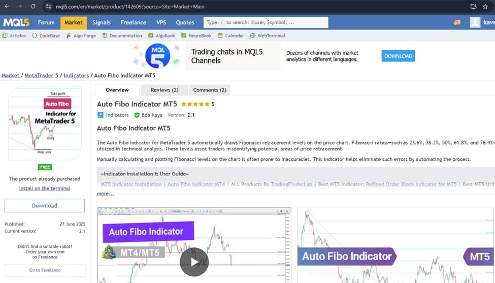auto fibonacci indicator