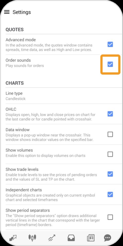 metatrader turn off sound​