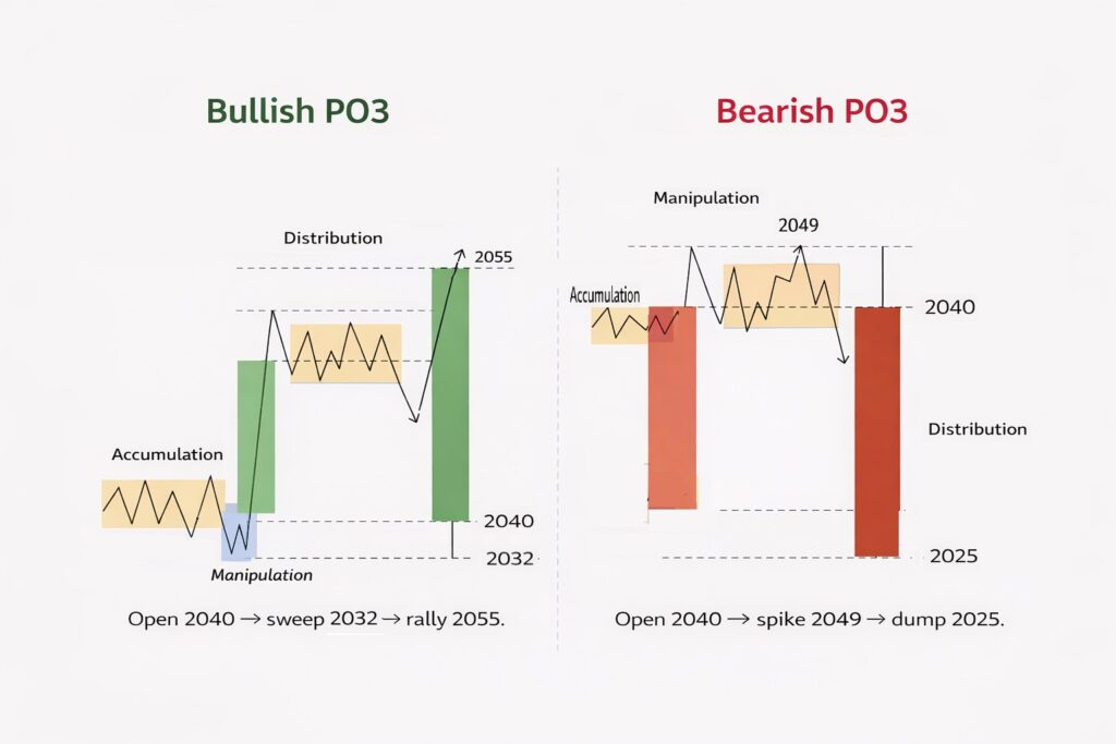 ICT Power of 3: Understanding Smart Money Market Phases
