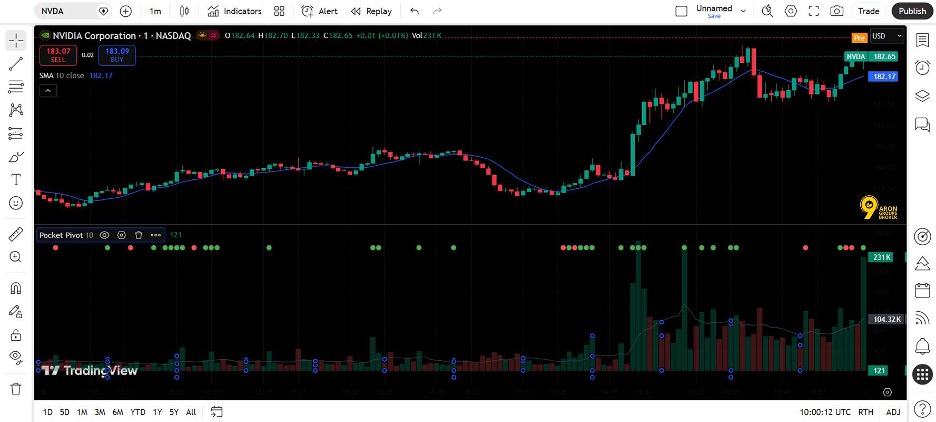 pocket pivot point in trading view