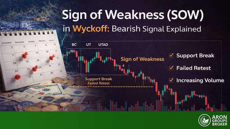 Sign of Weakness (SOW) in Wyckoff: Bearish Signal