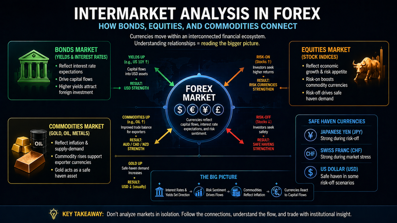 Intermarket Analysis in Forex Trading: How Bonds, Equities, Commodities & Currencies Interact