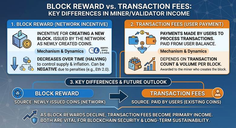block reward transaction fees