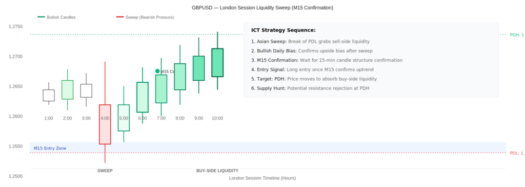 GBPUSD during London session ict