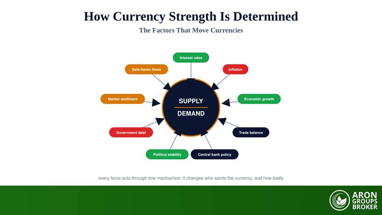 How Currency Strength Is Determined: The Factors That Move Currencies