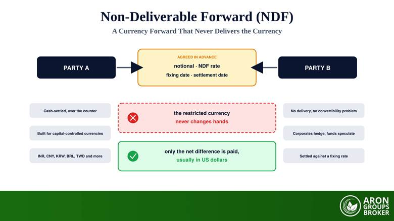 Non-deliverable forward (NDF) explained with worked examples